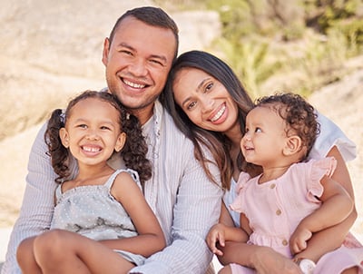 Una familia feliz.