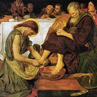 Jesus Washing Peters Feet, Ford Madox Brown (1821–1893), Public Domain
